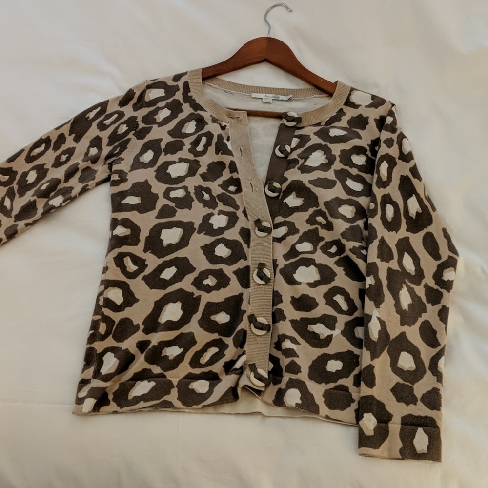 Boden leopard cardigan 8